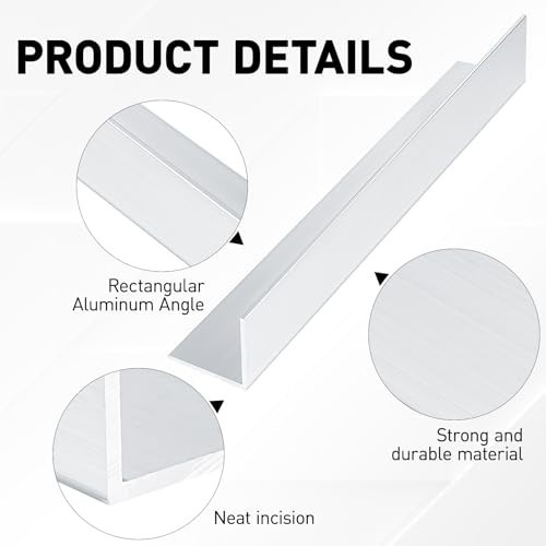 “13 Inch Aluminum Angle 6061 – 3×3 Inch, 1/4 Inch Thick L Channel Mill Stock”