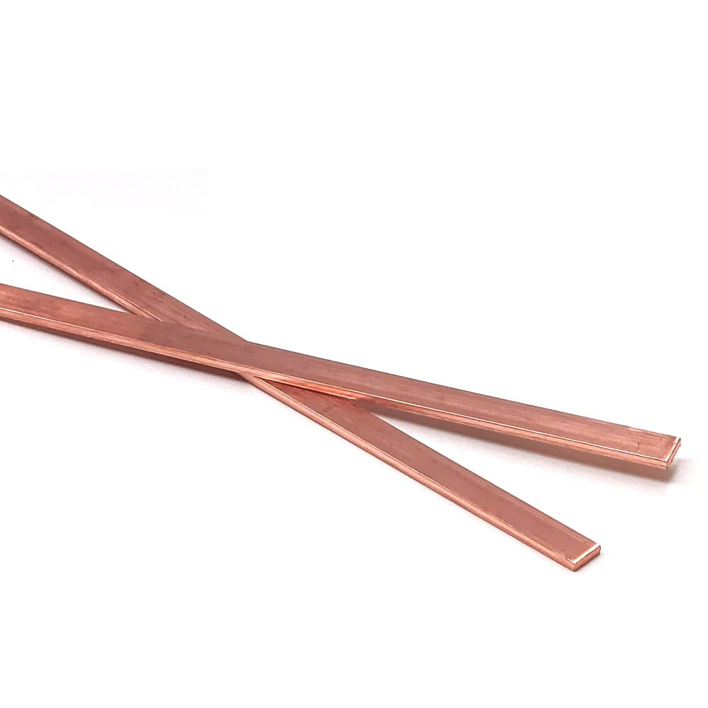 4PCS C110 Copper Flat Bar Stock, 2Mm X 10Mm X 400Mm, 0.08X0.4X15.7 Length