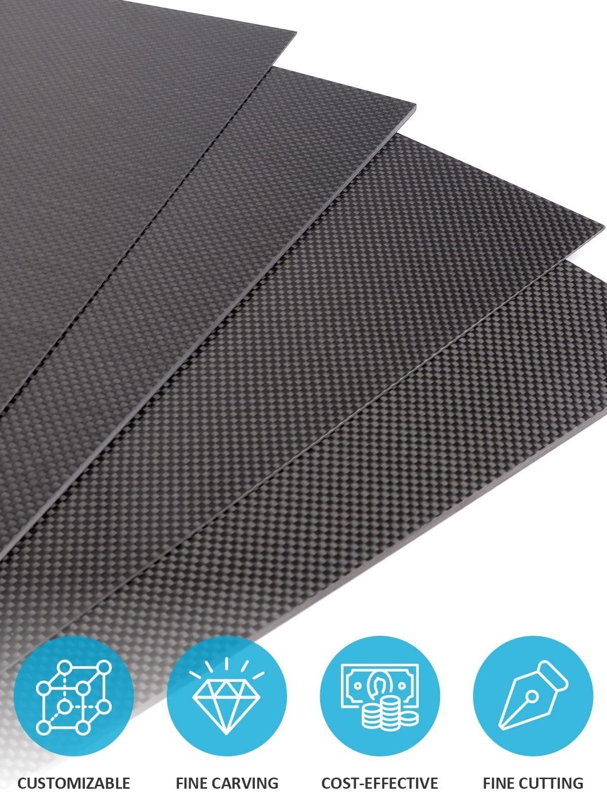 Kalolary Carbon Fiber Plate 240x240x2.5mm – Lightweight, Durable Sheets