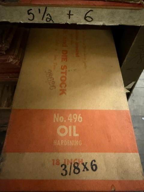 Starrett 3/8 x 6 x 18″ No. 496 Oil Hardening Ground Flat Stock – Rust – Old