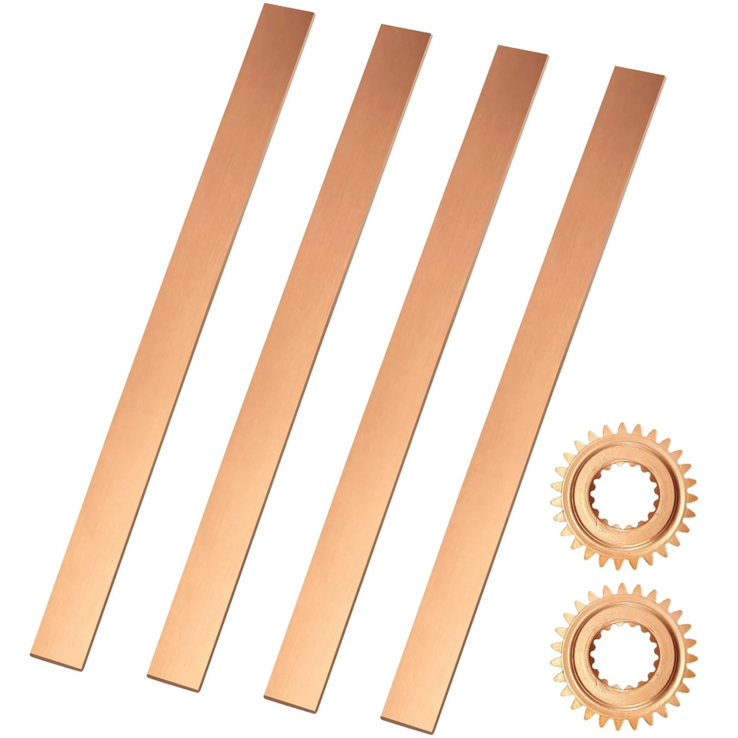 4 PCS Flat Copper Bars – C110 Copper Bus Bar, 1/8 X 1 X 6 Inches Long Solid C…