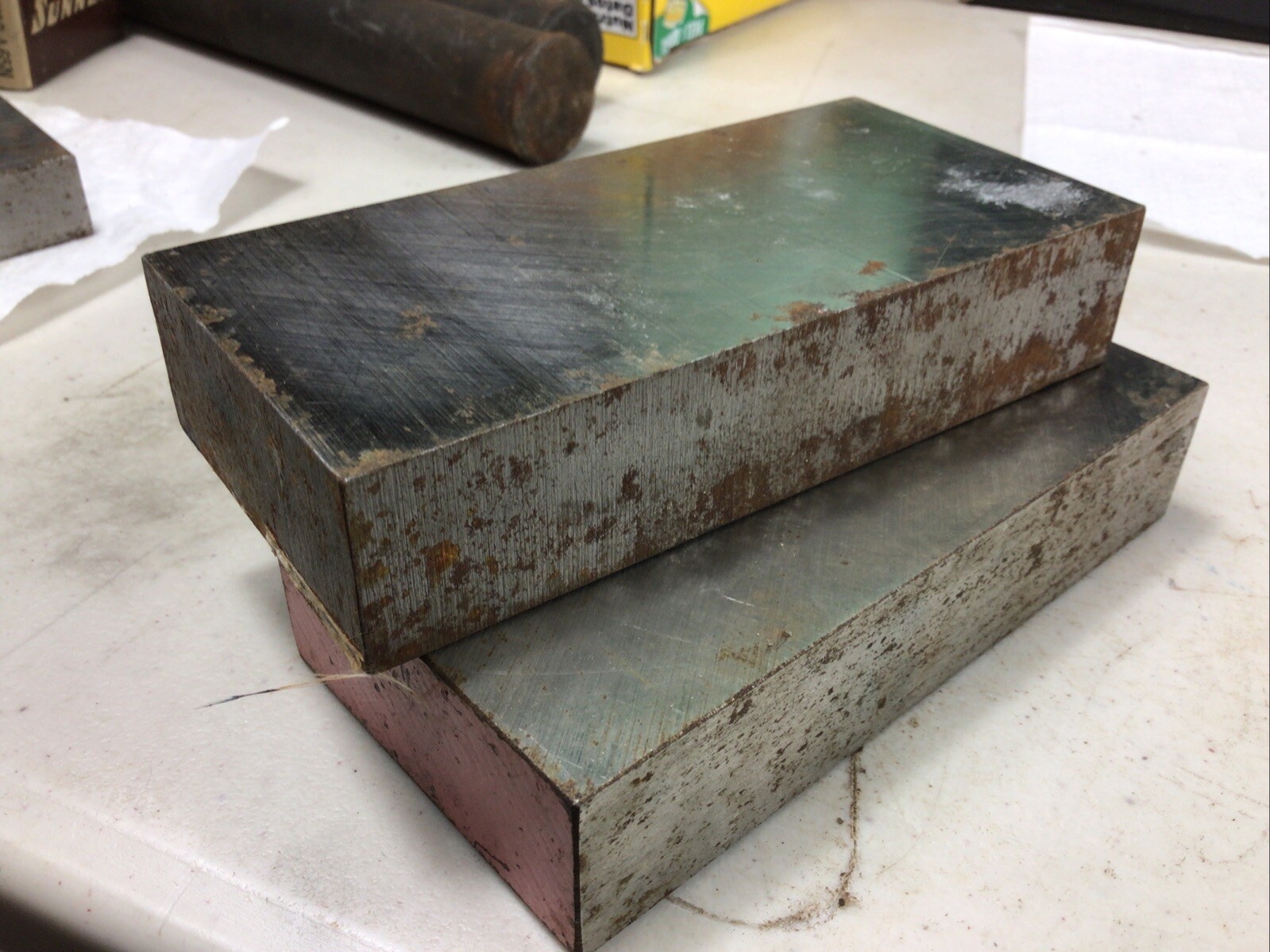 D2 Tool Steel Flat Stock, 2 Pieces , 1.025” X 2.44 X 5.03” Long