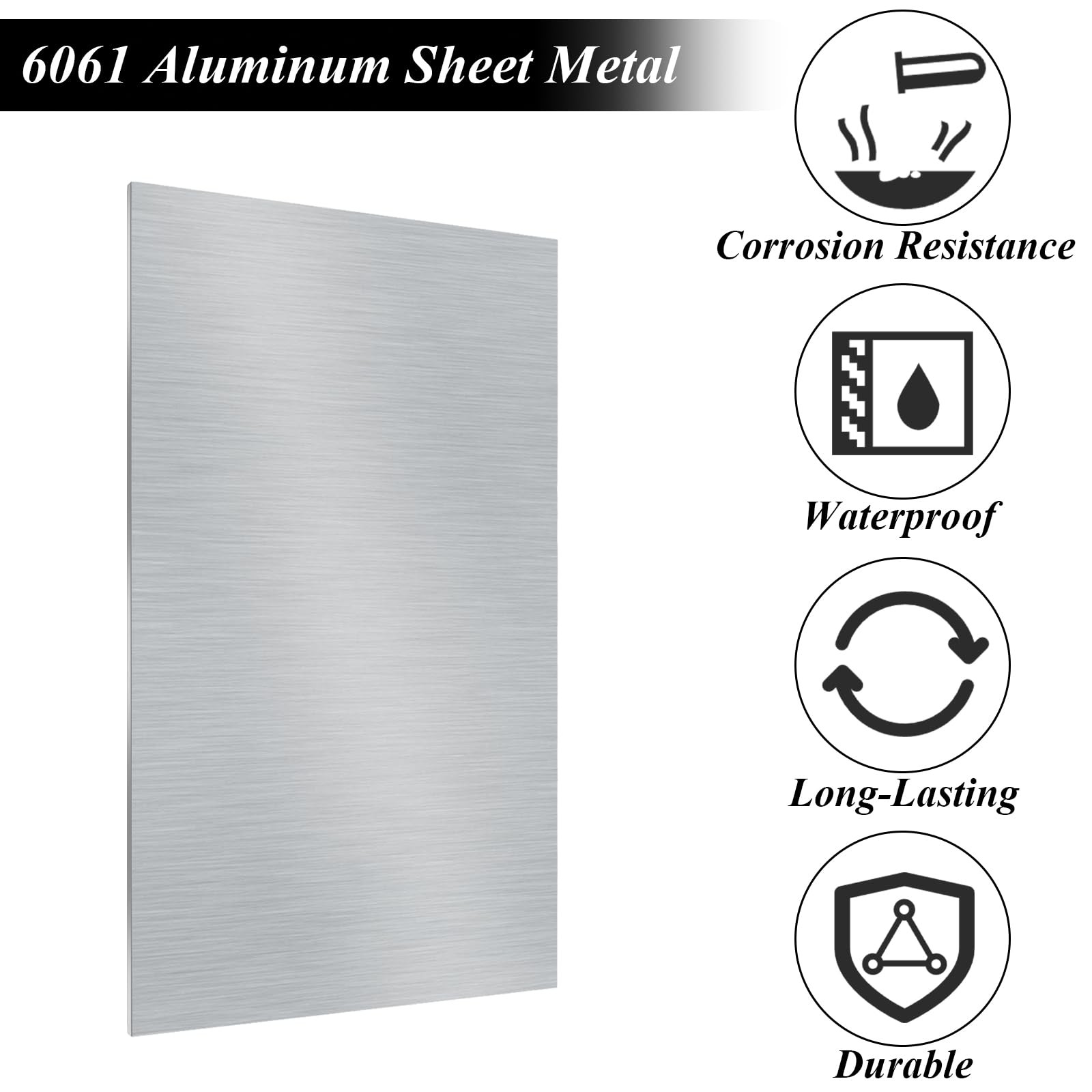 2 PCS 6061 T6 Aluminum Metal Sheet 12x6x3/16 Inch Flat Plain Plate Crafting