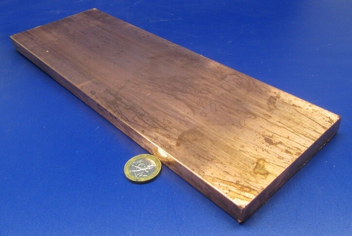 110 Copper Bar 1/2 Hard, 1/2″ Thick x 4.0″ Wide x 1 Ft Length