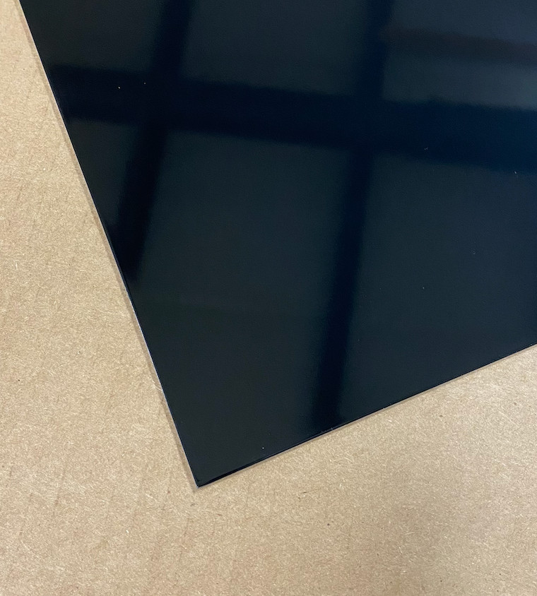12″ x 24″ Aluminum Composite Sheet Gloss Black .080″ (2mm) Panel ACP, ACM