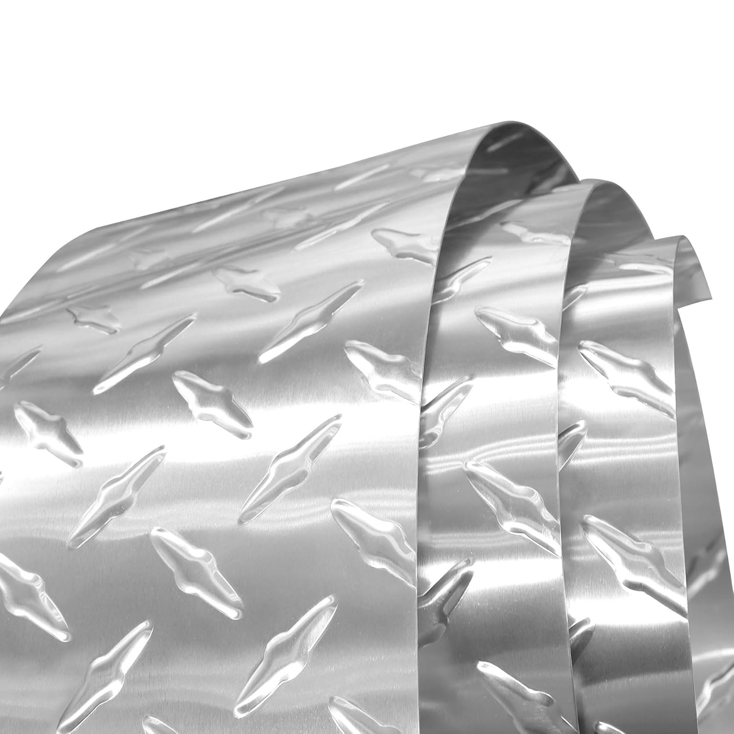 6In X 8Ft Embossed Diamond Aluminum Plate Sheet 0.03Inch Thin Mill Finishing Use