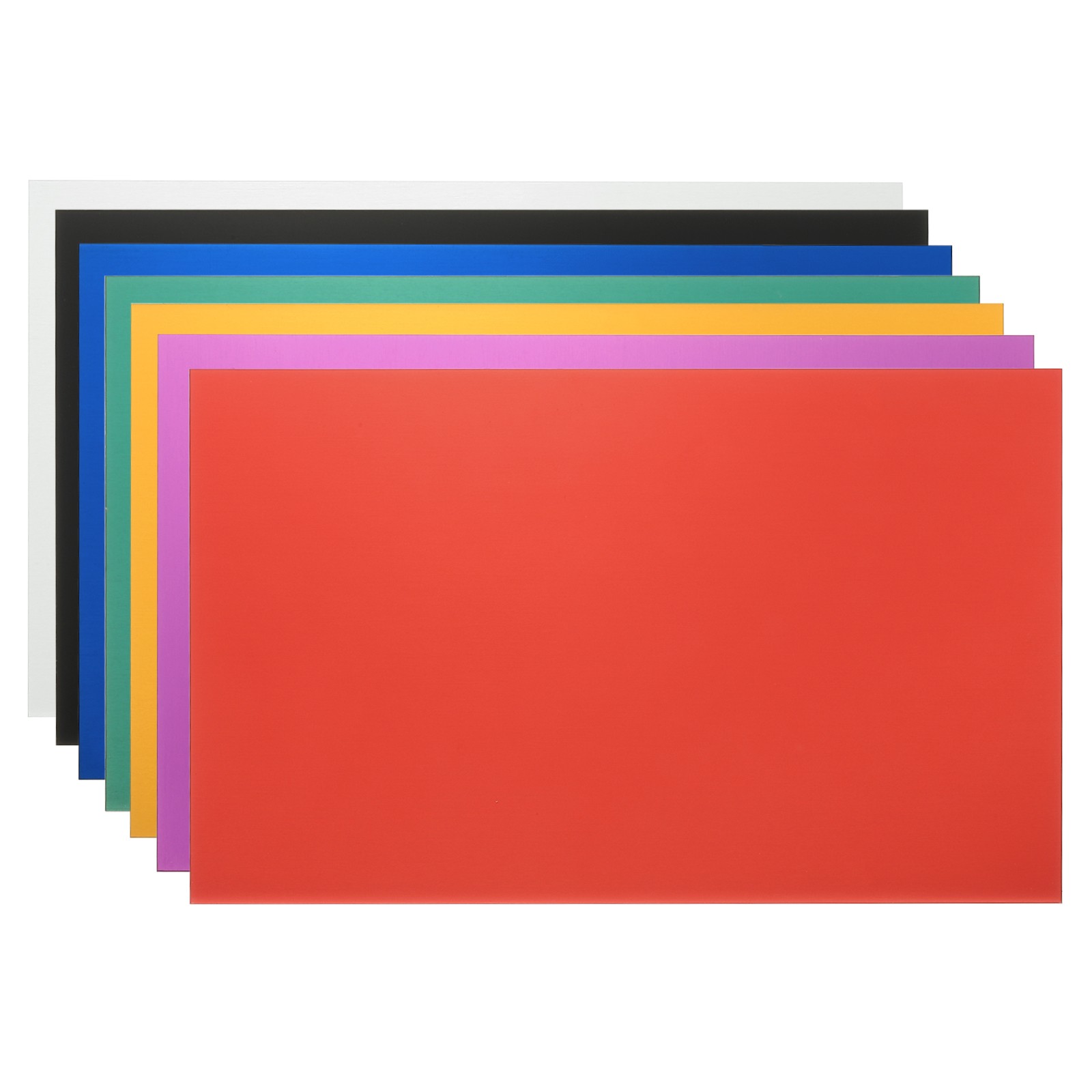 7Pcs 5″x8″ Aluminum Sheet Metal, Silver/Black/Blue/Green/Yellow/Red/Purple