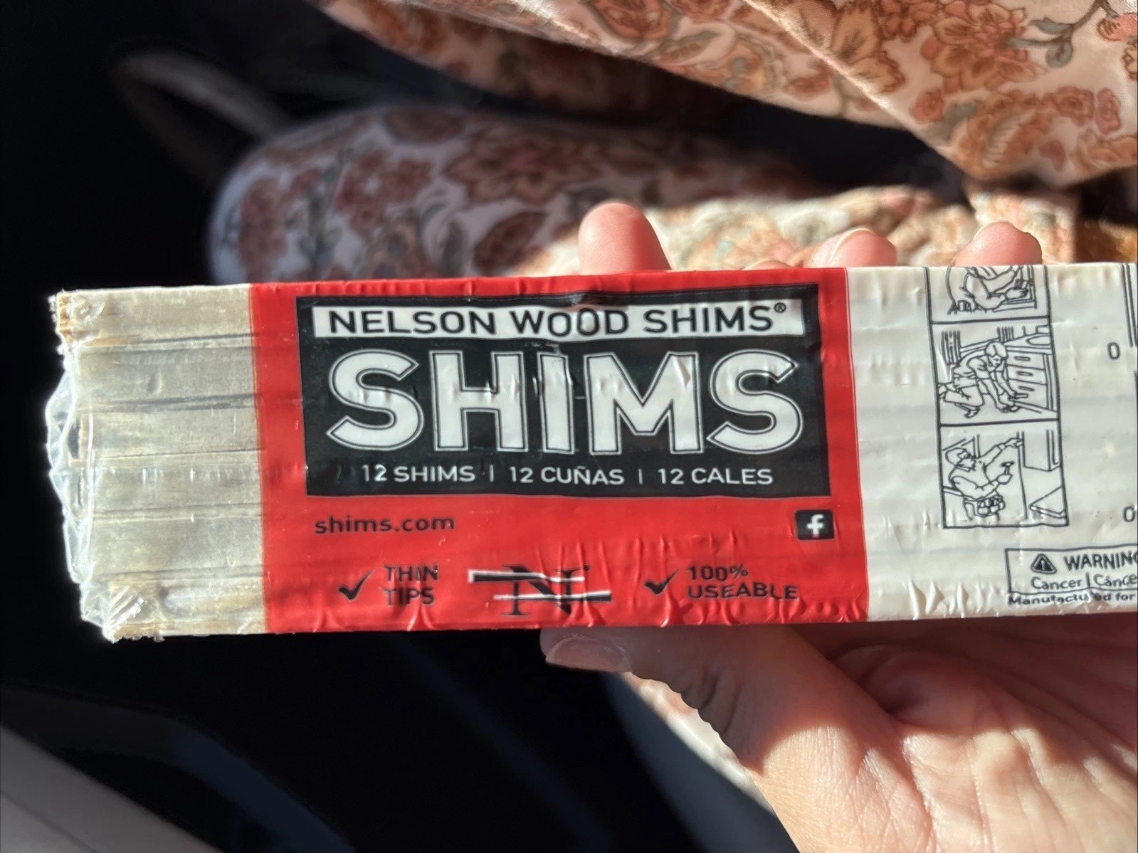 6 Pk 12 P Pack Bundle Wood Shims 8-Inch Shims, High Performance Natural Wood,