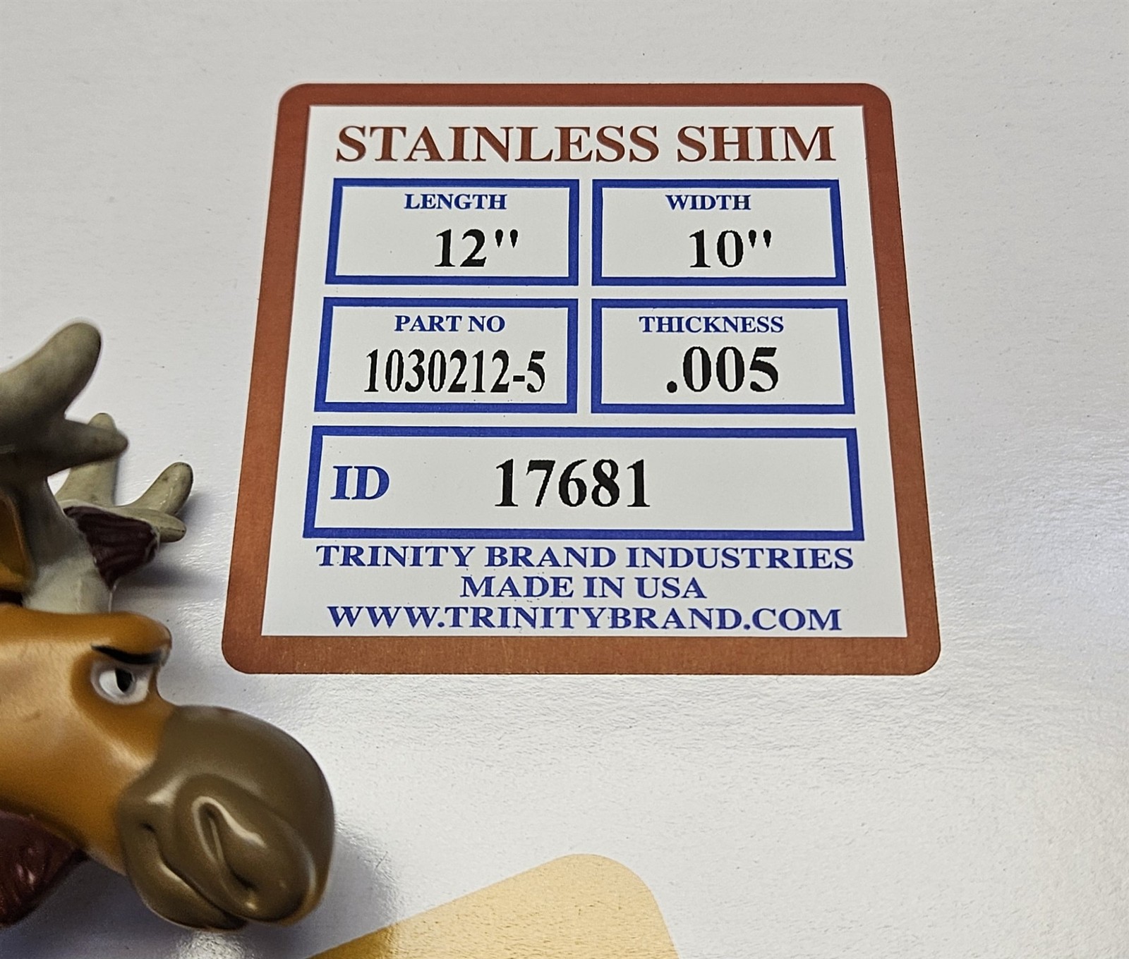 TBI 1030212-5 Full Hard Stainless Steel Shim Flat Sheet 10×12″ 302/304 Lot of 3