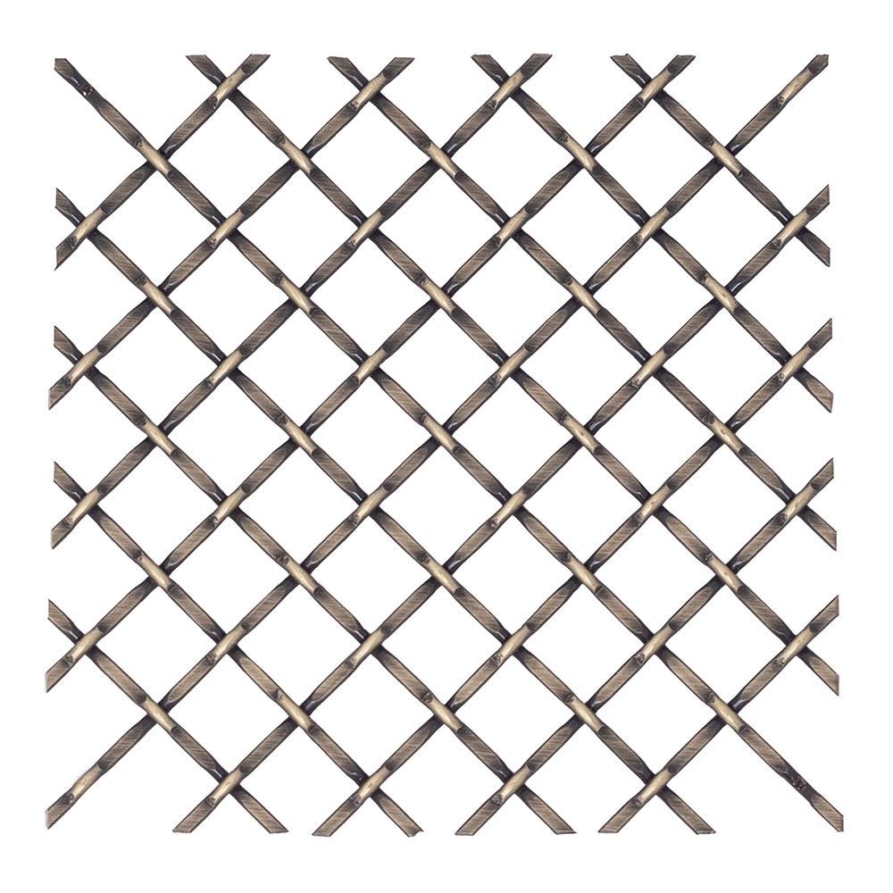 Architectural Products by Outwater 18in x 24in Round Flat Crimp | Antique Brass