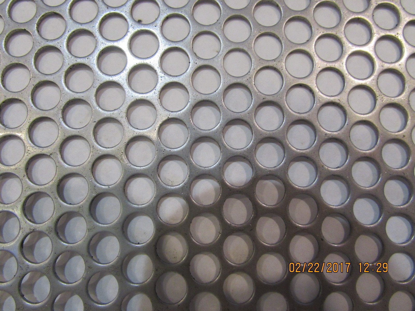 –1/4″ HOLES 304 STAINLESS STEEL– 20 GAUGE 10″ X 11-3/8–