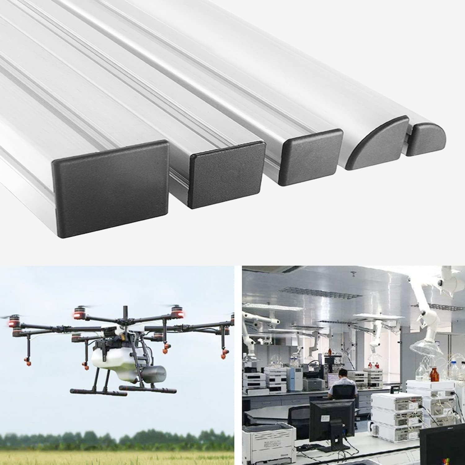 Rust-Proof Black ABS End Caps (35 Pcs) for 20x20mm Aluminum Frame Protection