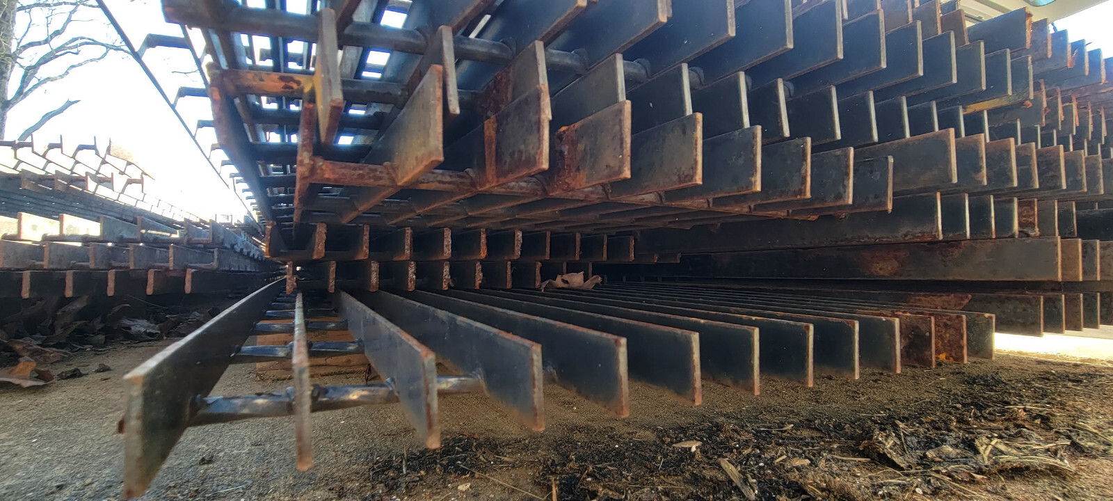 Huge Lot – Dozens of 1″ Thick Steel Bar Gratings + I-Beam 36″ Width 144″ Long