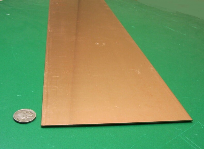 110 Copper Bar Soft Annealed .062″ Thick x 6.0″ Wide x 24.0″ Length