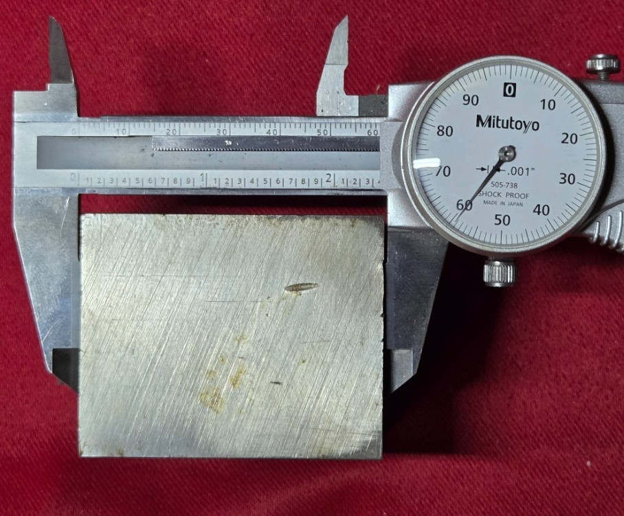 D2 Tool Steel Block Billet 2.36″ L x 1.780″ W x 1.89 Thick, 2 Lb 2.4 Oz.