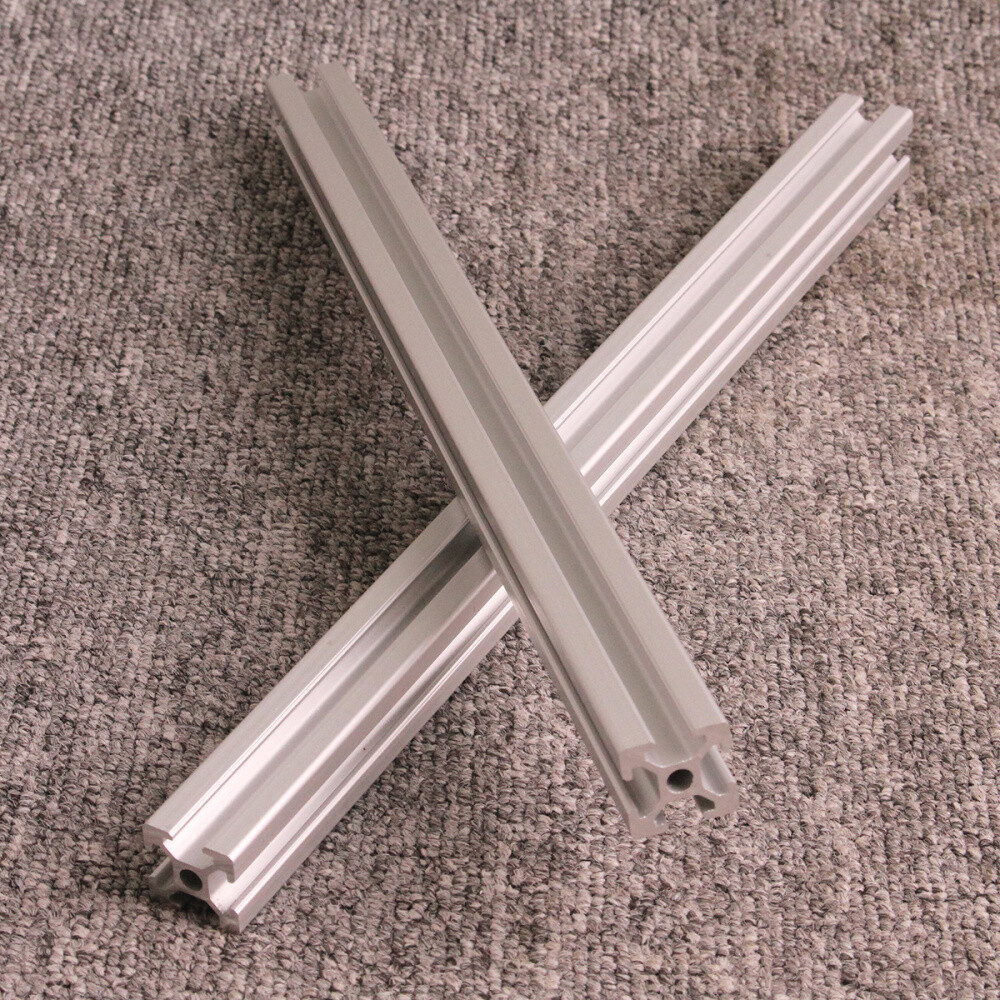2 Pieces 2020 Aluminum T-Slot Aluminum Extrusion 300mm for CNC 3D Printer Silver
