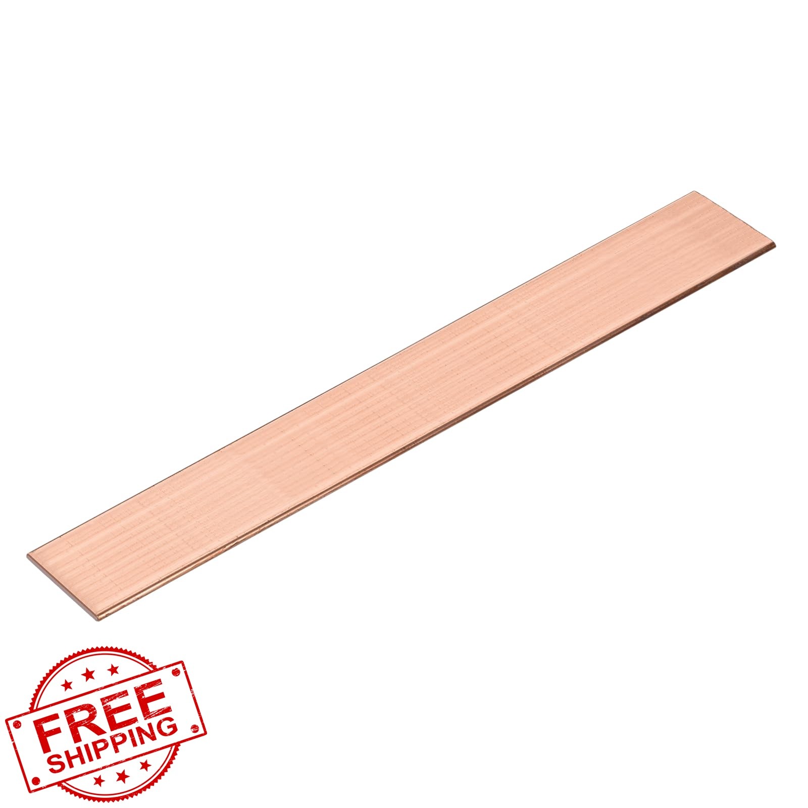 uxcell Copper Flat Bar, 1/8″ x 0.8″ x 9” C110 Solid Copper Bus Bar Stock Pla…