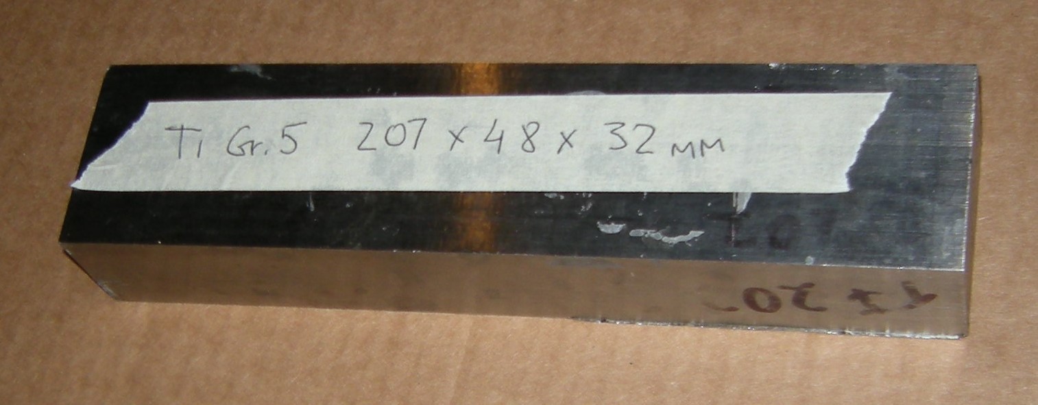 Titanium 6AL4V Plate Flat Bar 1.25″ 207 x 48 x 32 mm mm