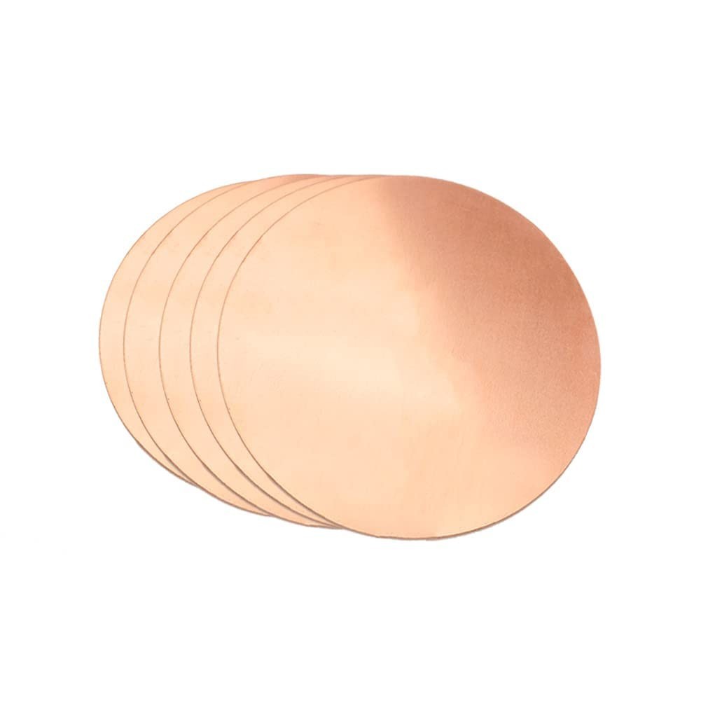5 Pack of 3” Reddish-Brown Copper Plates – Perfect for Crafting & Engraving