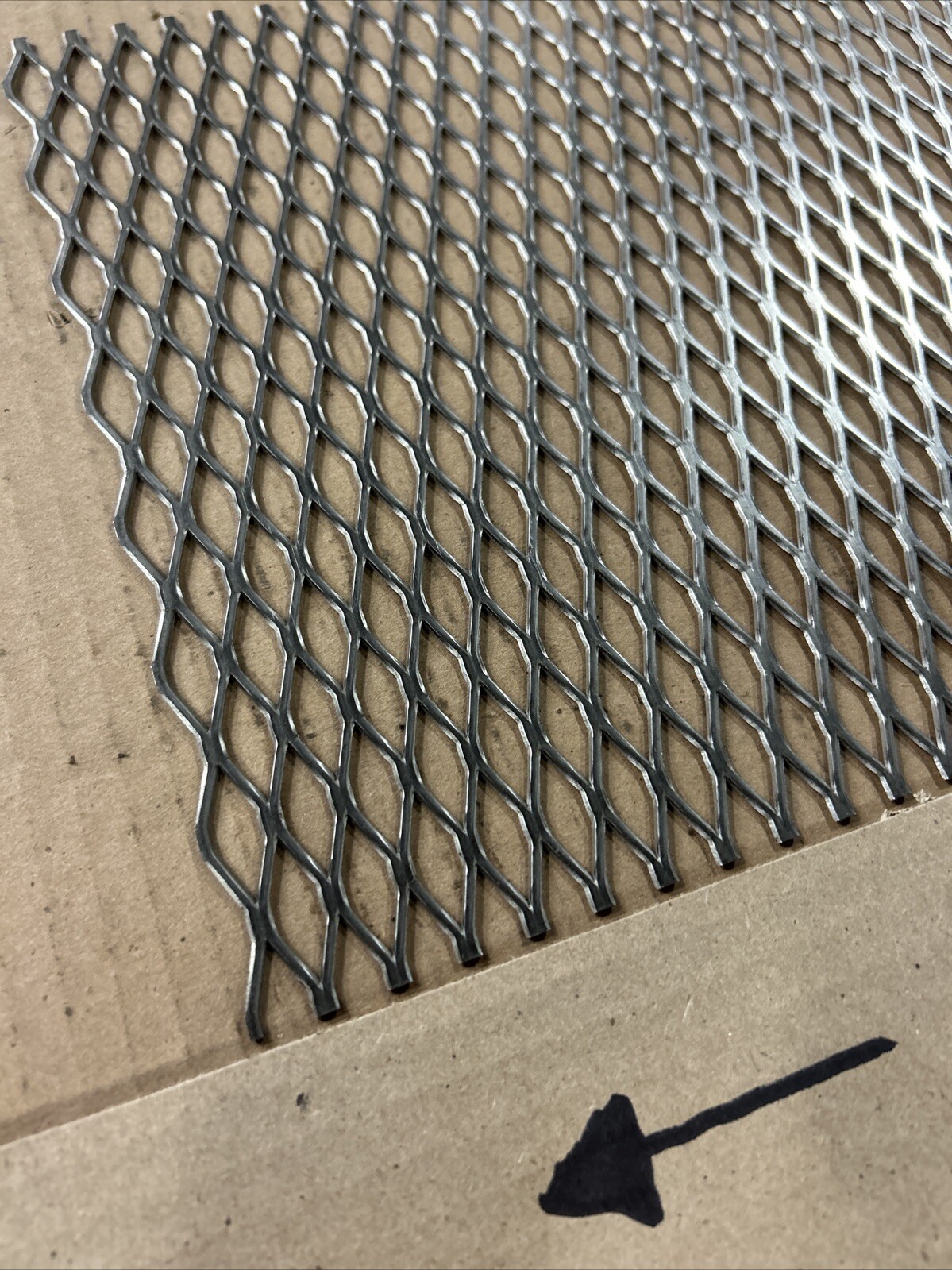 16 Gauge – 1/2 Expanded T-304 Stainless Steel Sheet Metal – 9-1/2” X 11” – New