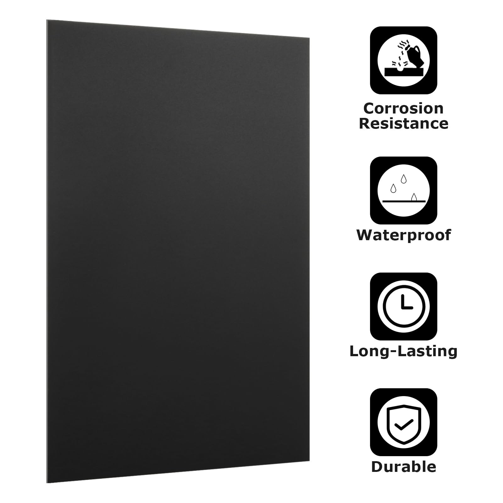 5 Pack 5052 Anodized Aluminum Sheet Metal 12 x 6 x 1/32 Inch Black Rectangula…
