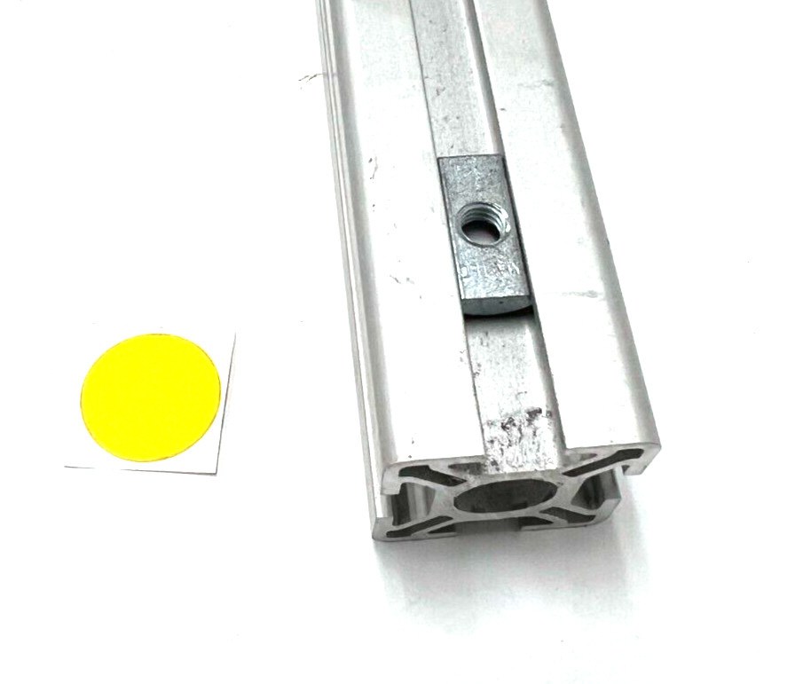 80/20 T-SLOT ALUMINUM EXTRUSION 1-1/8″ x 1-1/8″ LENGTH 16-3/4″ LOT OF 2