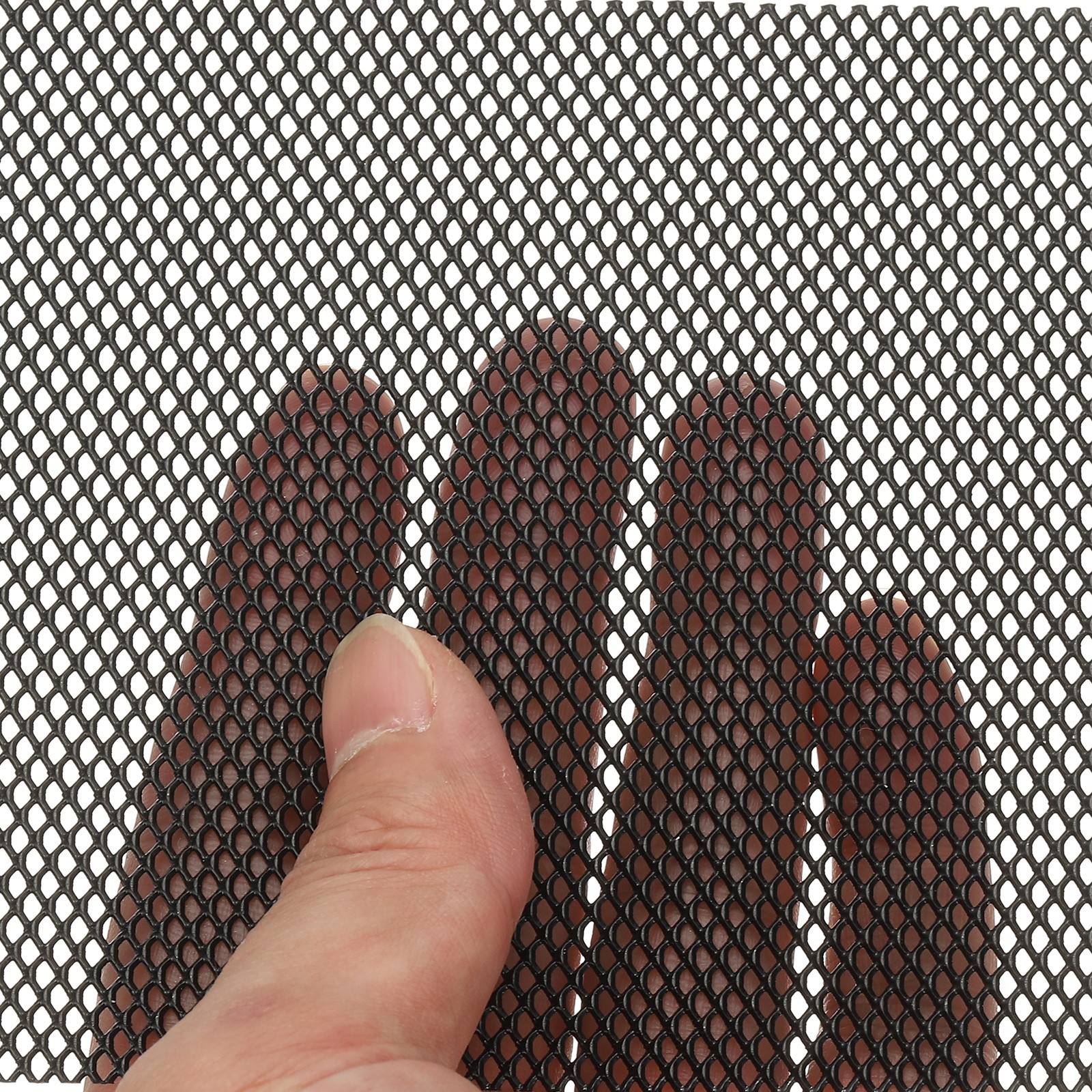 4″L x 4″W Universal Car Grill Mesh, 2Pcs 3x4mm Diamond Hole, Black