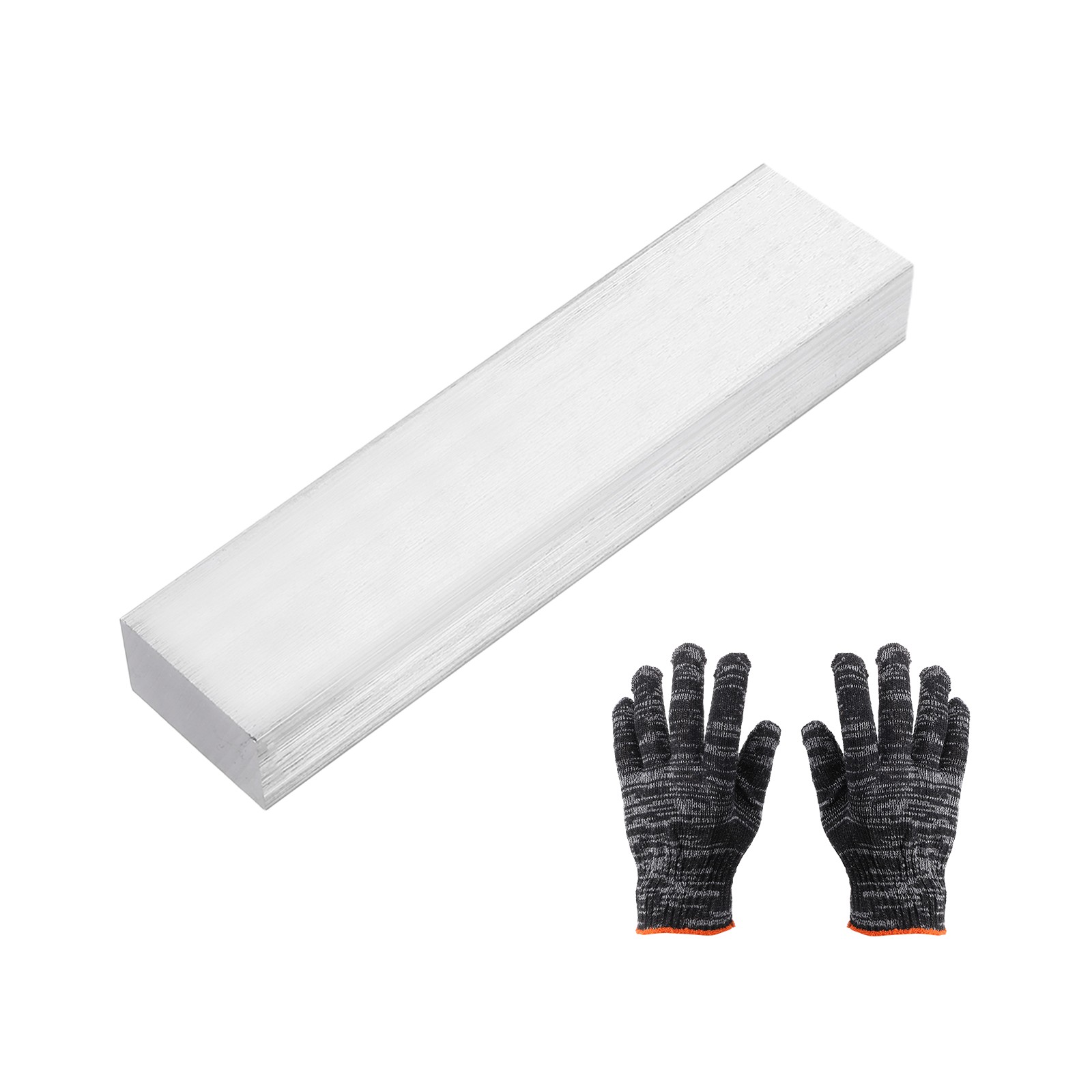 Square Aluminum Flat Bar 25/32″ Thickness 1-3/8″ Width 6″ l with Glove