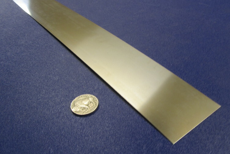 301 Stainless Steel Sheet Shim, .025″ (+/-.0010″) x 2.0″ Width x 5 Foot Length
