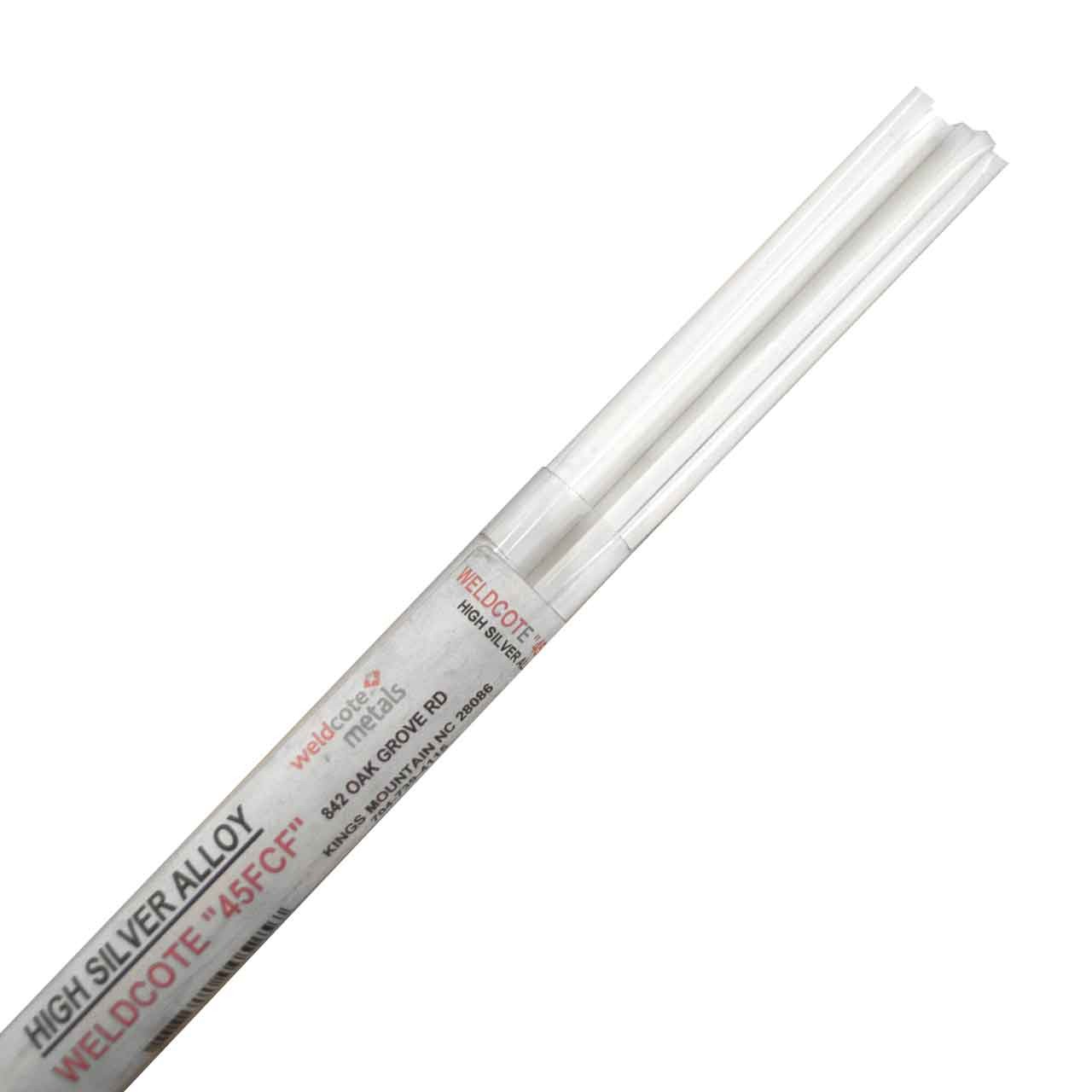 Weldcote Metals “45CF” 1/16″X18″ Silver Brazing Alloy Flux Coated Cad Free 1 lb