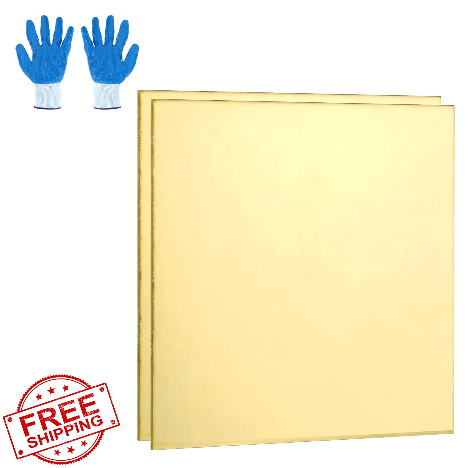MECCANIXITY Brass Sheet 2″x2″ 8 Gauge 4mm Thick H62 Metal Plates 2pk