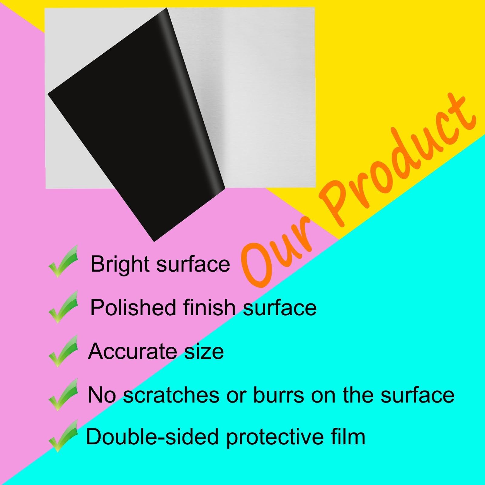 2Pcs 430 Stainless Steel Sheet Metal 6″ x 12″ x 1/32″ Inch Metal Plates for Magn