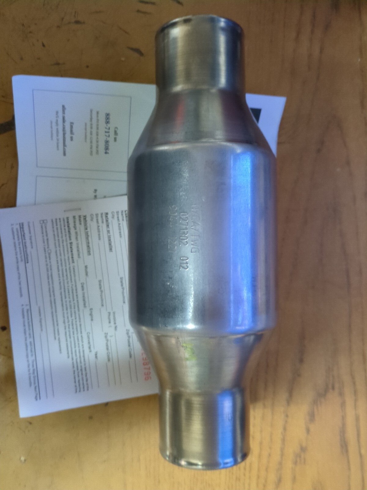 2.25″ Inlet To 2.25a” Outlet 11 ” Long Universal Catalytic Converter.