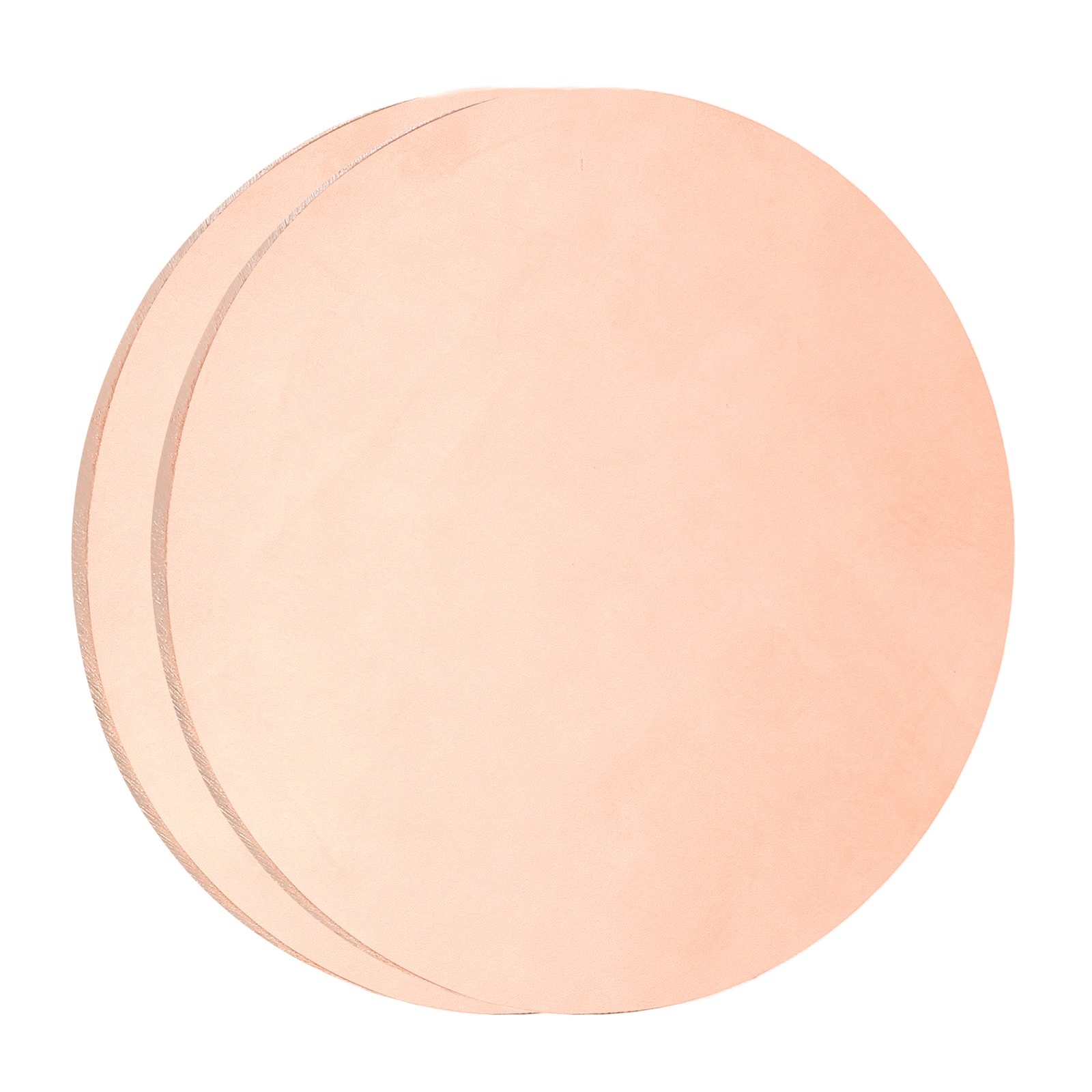 2Pcs Copper Round Plate, 0.08″ Thick 2.4″ Dia C1100 Pure Copper Sheet