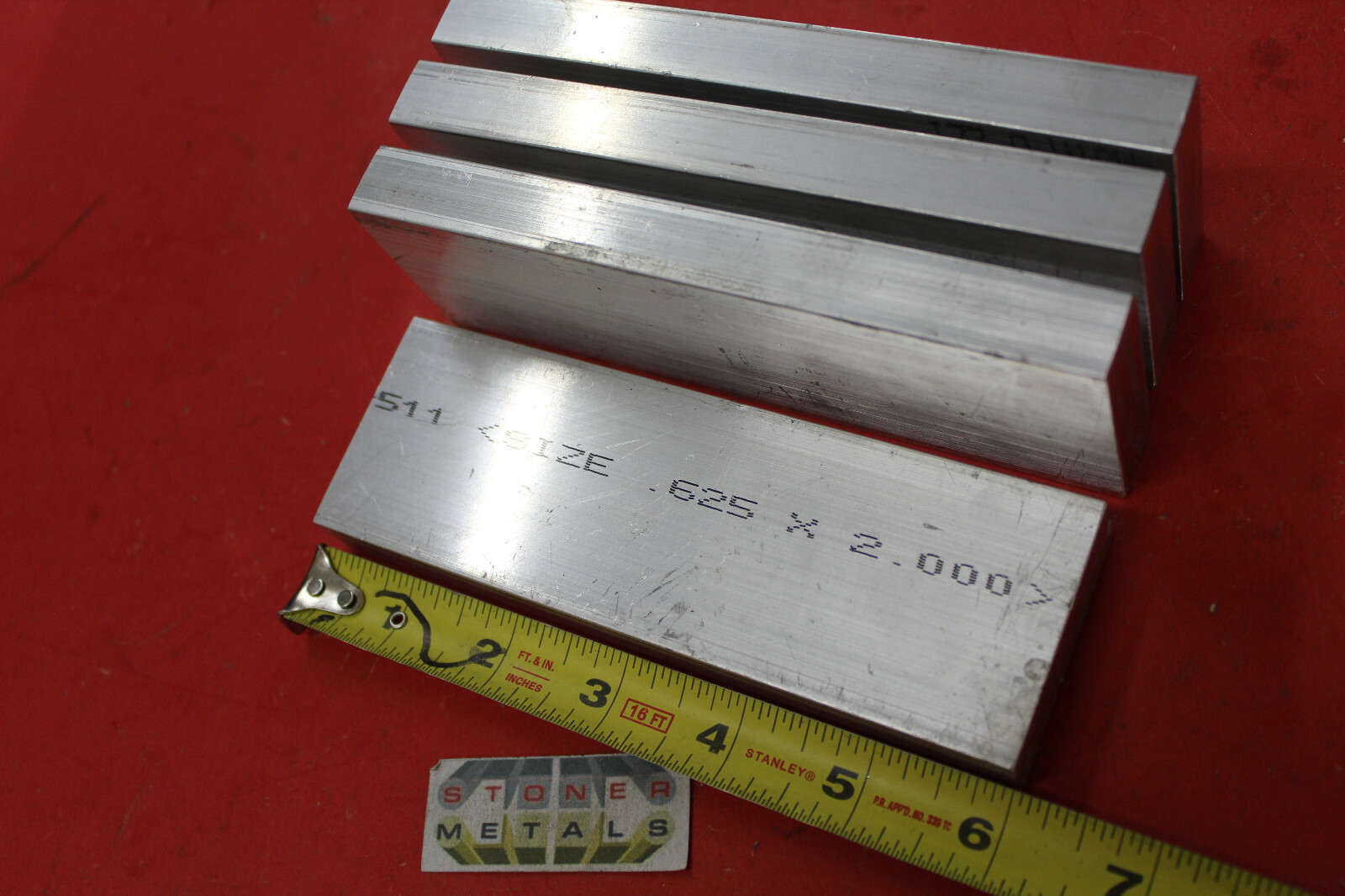 4 Pieces 5/8″x 2″ ALUMINUM 6061 FLAT BAR 6″ long T6511 Solid Extruded Mill Stock