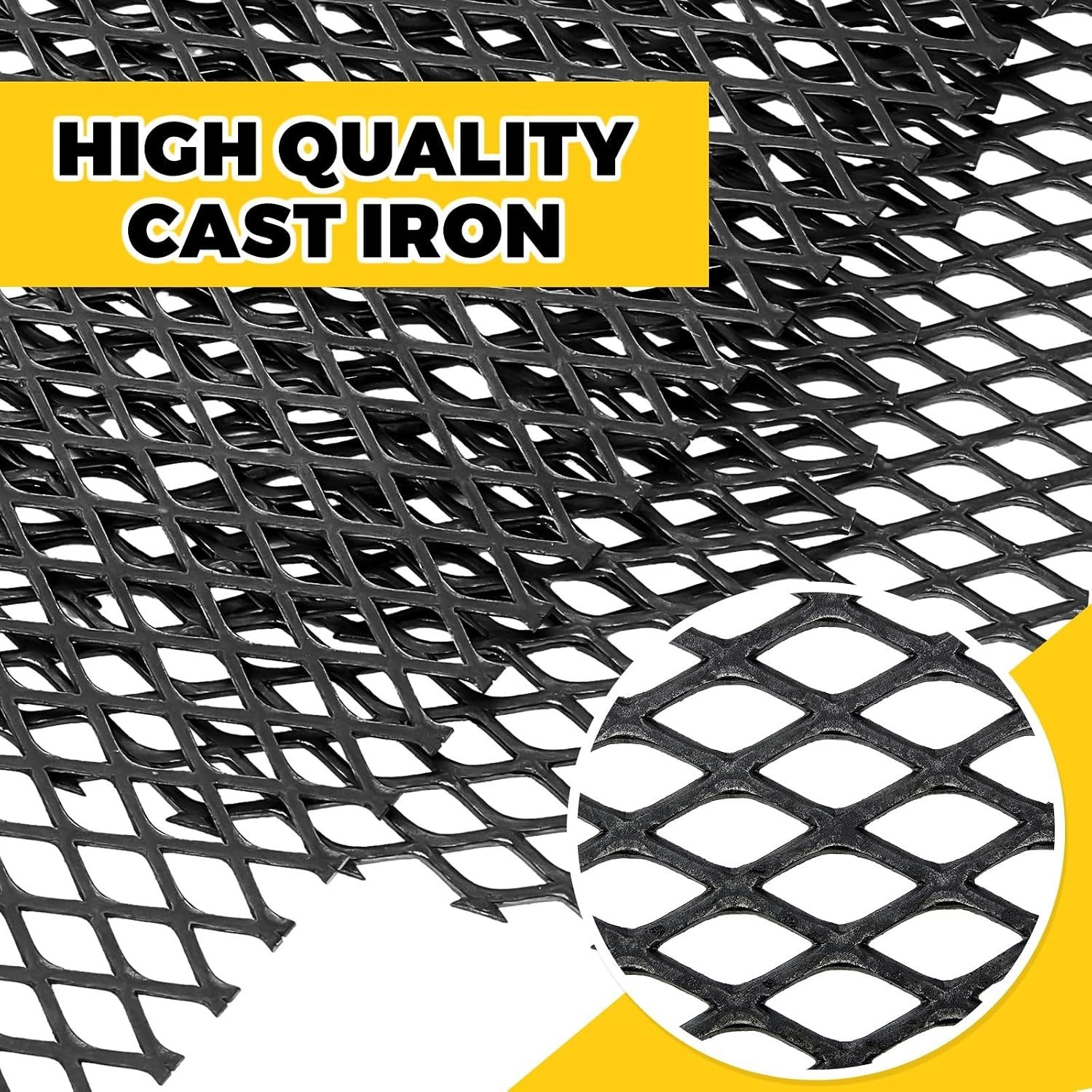 9 Gauge Expanded Steel Mesh Sheet for BBQ & DIY, 2 Pieces – 24 x 12 Inches