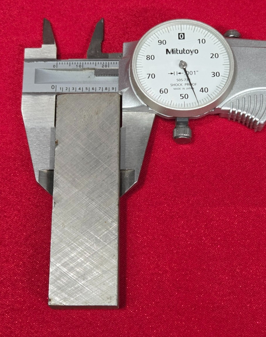D2 Tool Steel Block Billet 3.15″ L x 0.945″ W x 0.41″ Thick – 5.3 Oz