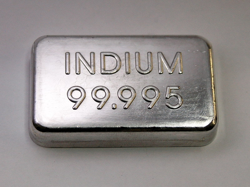 High pure Indium Metal Ingot 99.995% min. – 100 grams