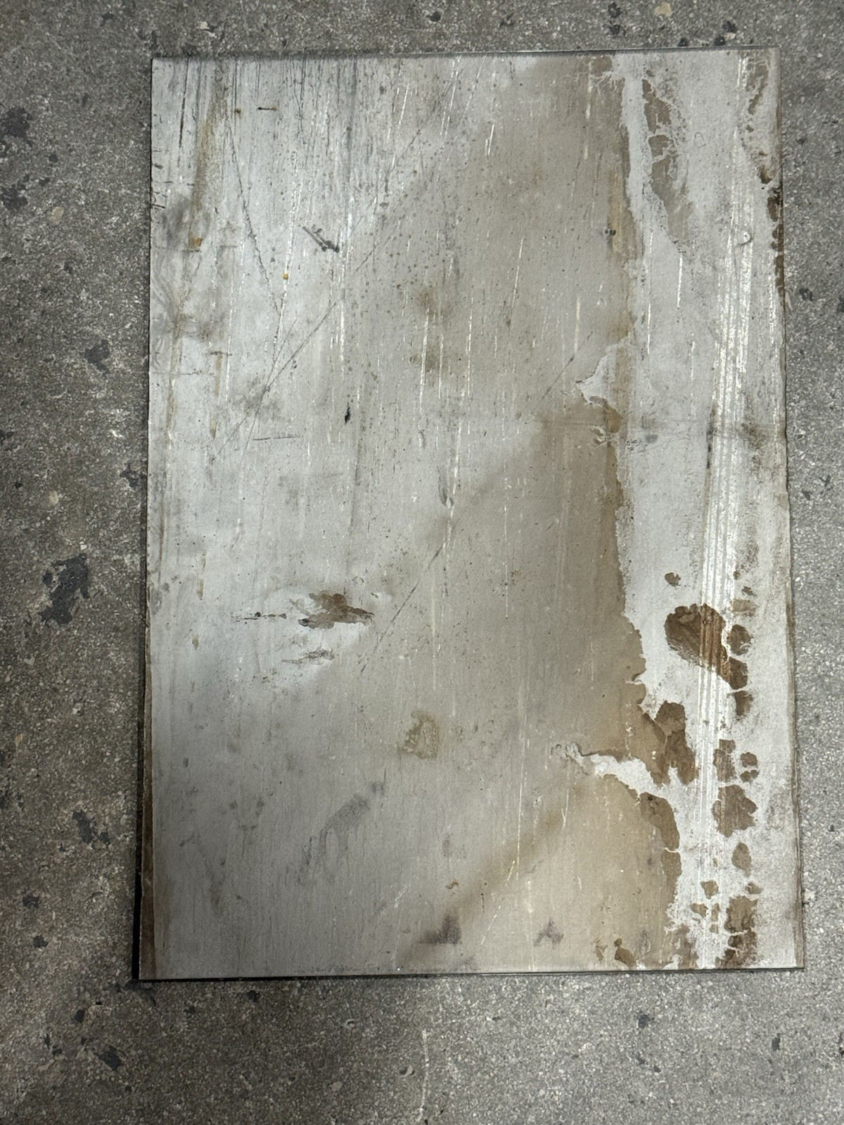 304 Stainless Steel Plate 3/16 17x 11 3/4” 304