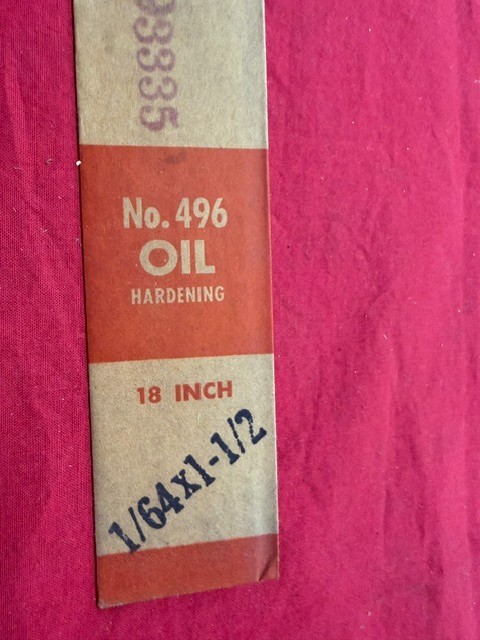 Starrett 1/64 x 1-1/2 x 18″ No. 496 Oil Hardening Ground Flat Stock – Rust – Old