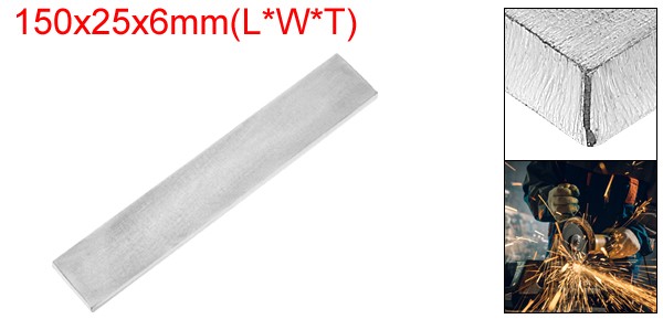 1/4″ Thickness 1″ Width 6″ Length 316 Stainless Steel Flat Bar Metal Bar