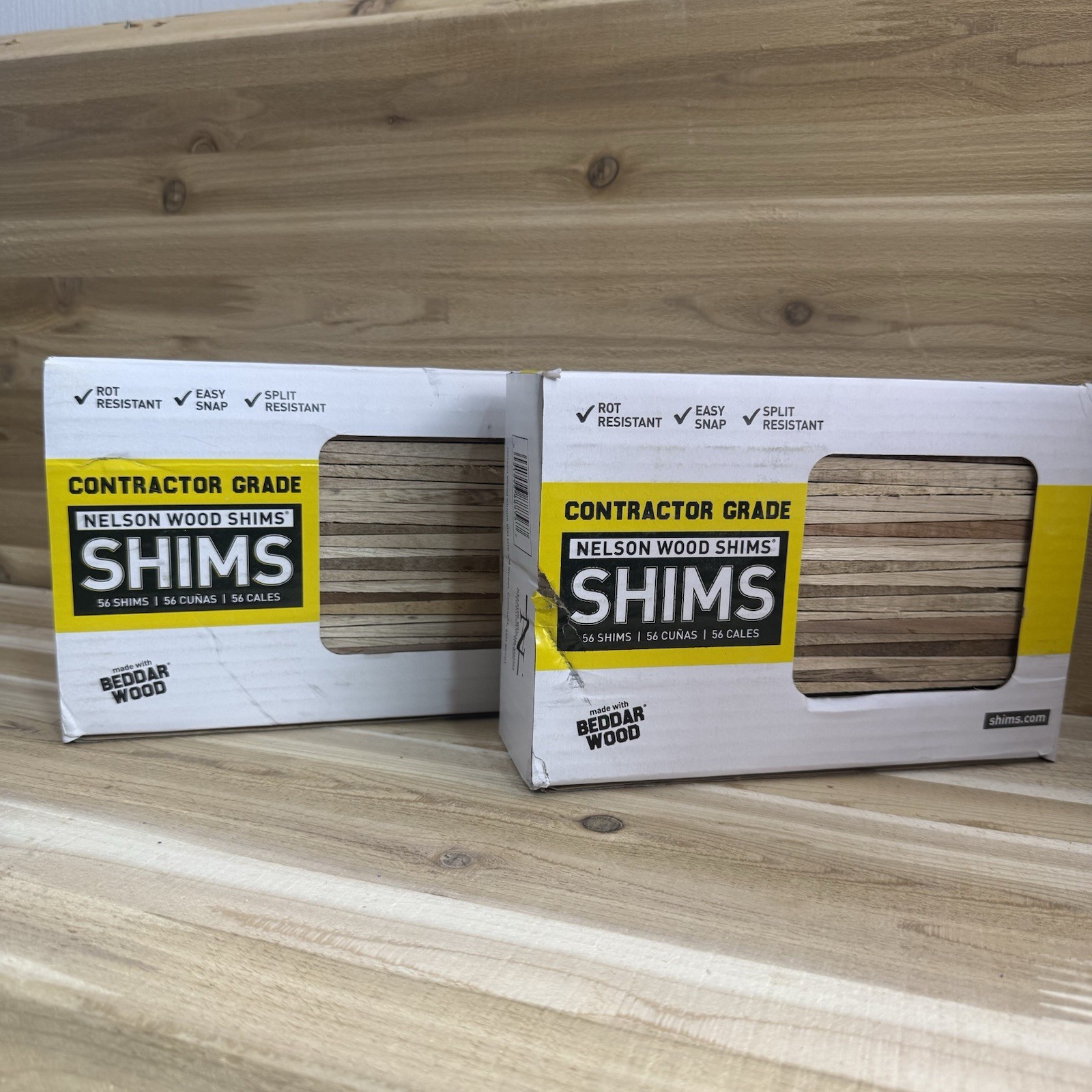 Nelson Wood Shims Contractor Grade (2 packs of 56 shims each)