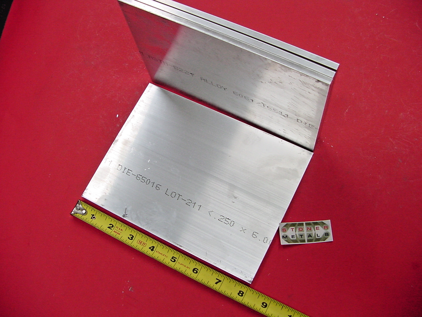 4 Pieces 1/4″ X 6″ ALUMINUM 6061 BAR 8″ long T6511 Solid Extruded Mill Bar Stock