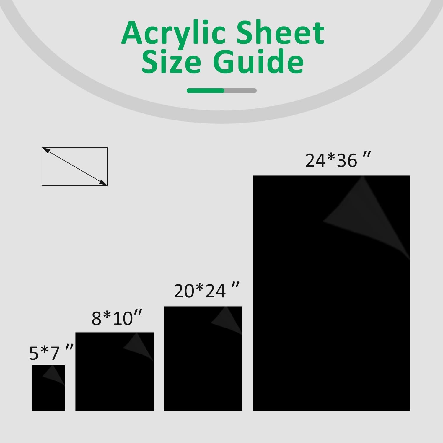 2 Pack 24×36 Inches 1/4″ (6mm) Black Premium Acrylic Sheet (Plexiglass) – Scr…