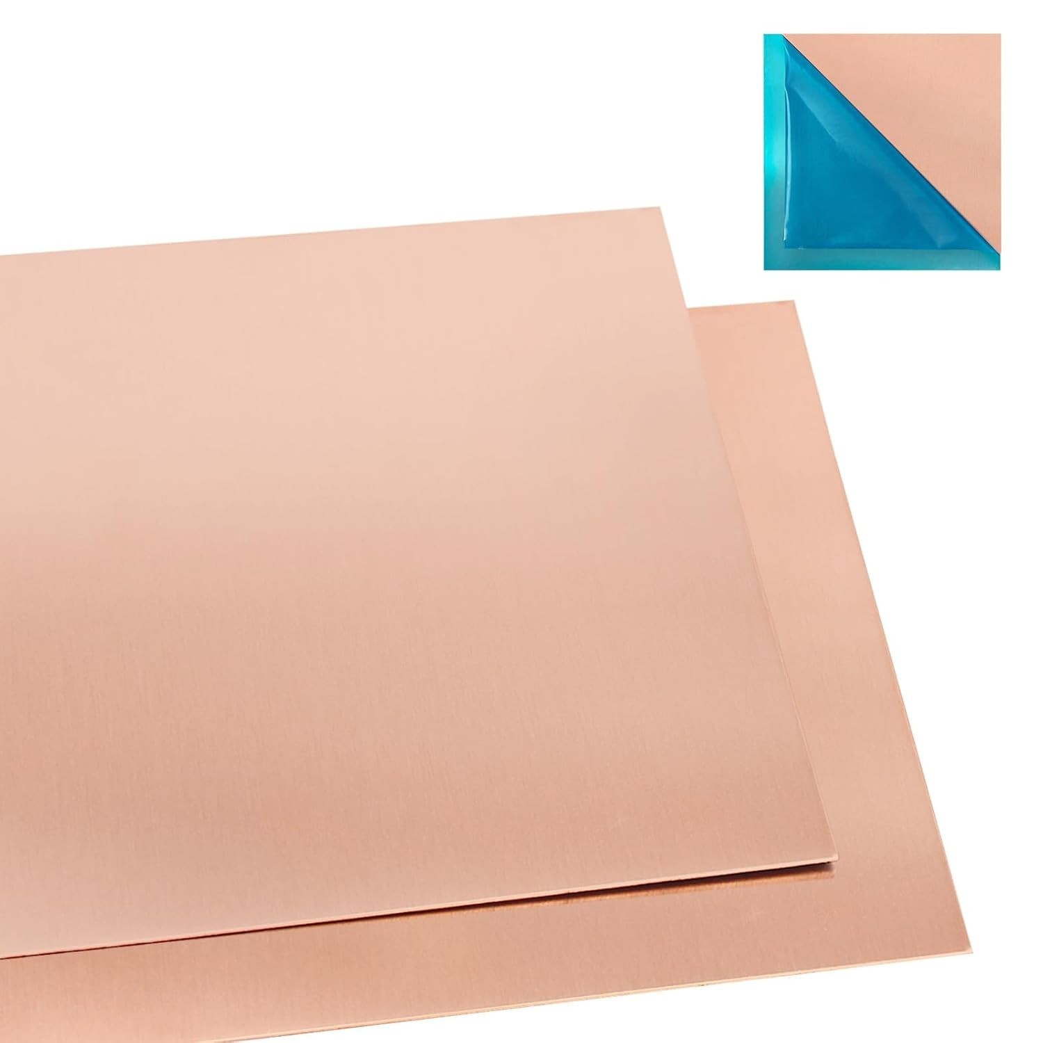 2 Pcs 99.9%+ Pure Copper Sheet, 4″ x 4″, 20 Gauge Thickness Copper Plates, 102 x