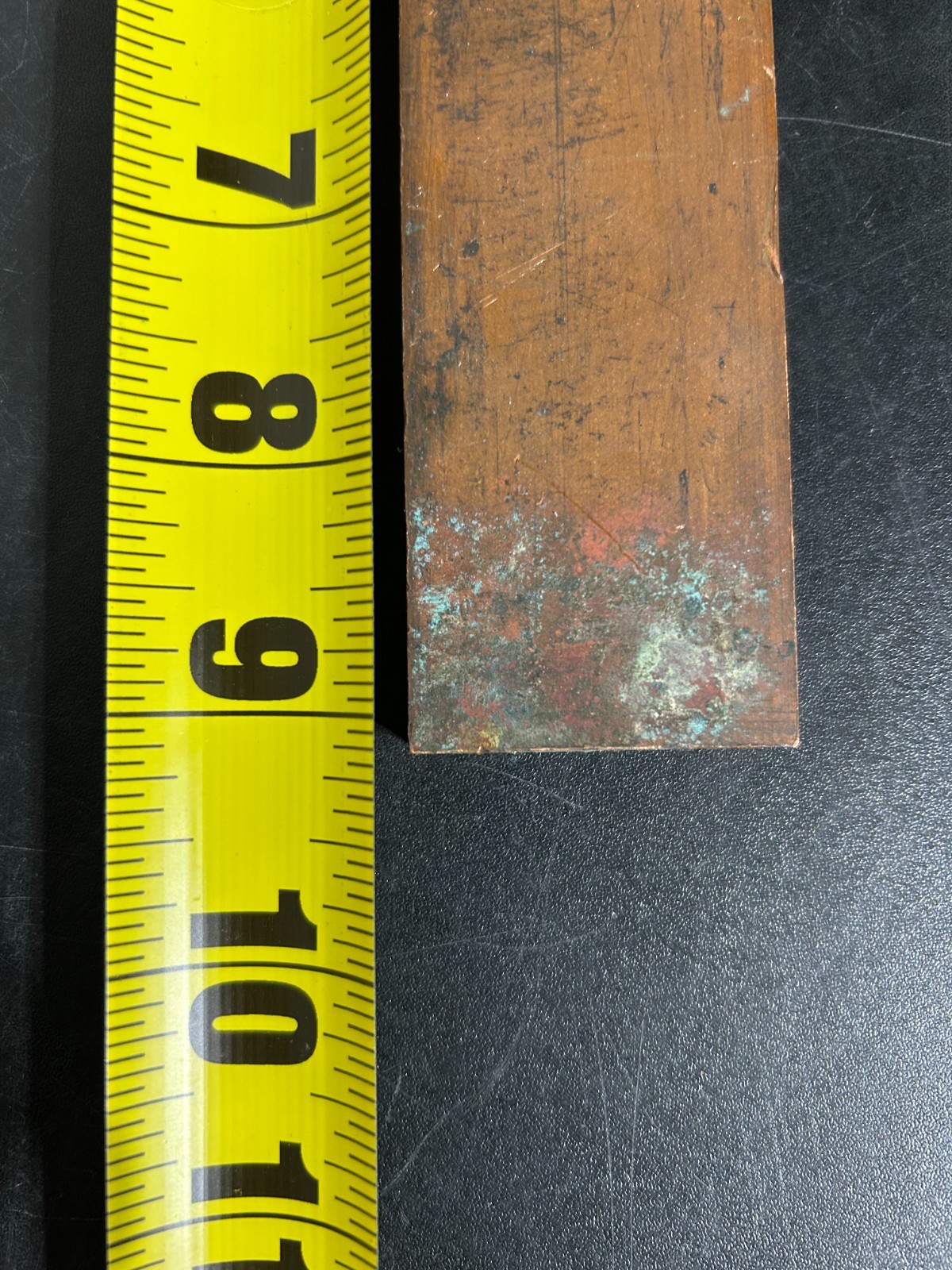COPPER FLAT BAR STOCK 9 3/16”H x 1-5/8″ W 0.40” 33/64 COPPER 110 Very Nice