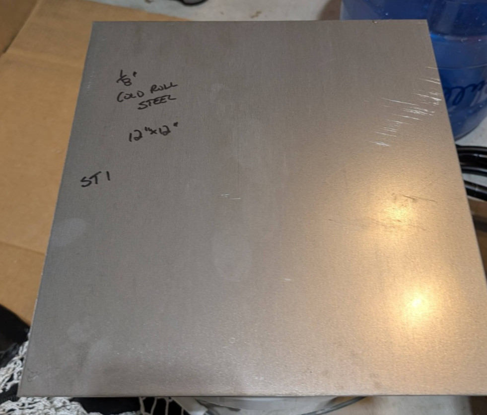 1 Piece of 12″ x 12″ HOT Rolled P&O Steel Sheet/Plate .125″(1/8″) Thick 11 Gauge