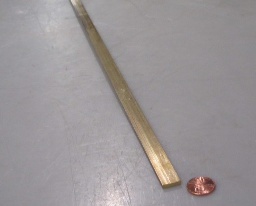 385 Brass Flat Bar 1/8″ Thick x 1/2″ Wide x 4 Foot Length