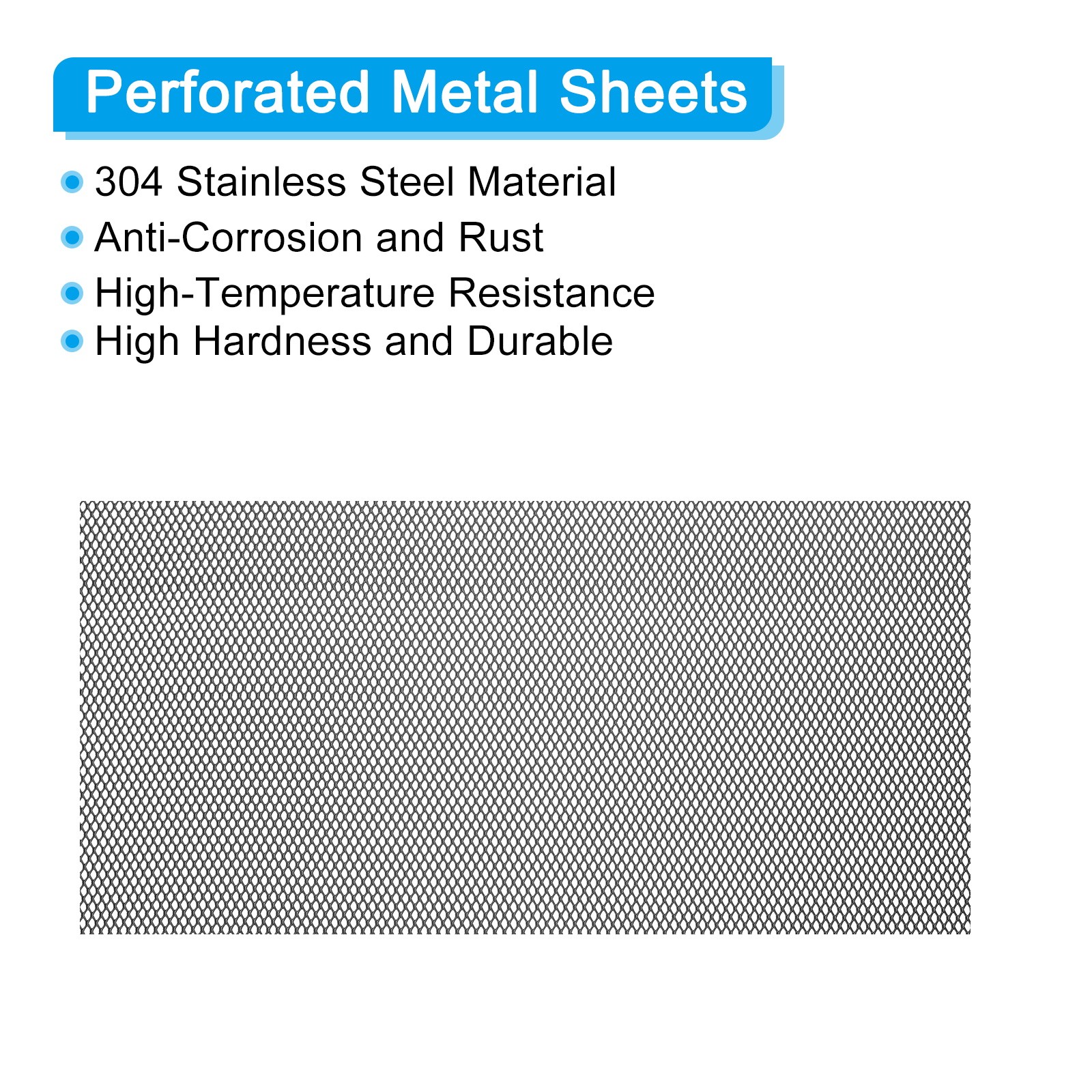 40″L x 13″W Universal Car Grill Mesh, 2x3mm Diamond Hole, Black