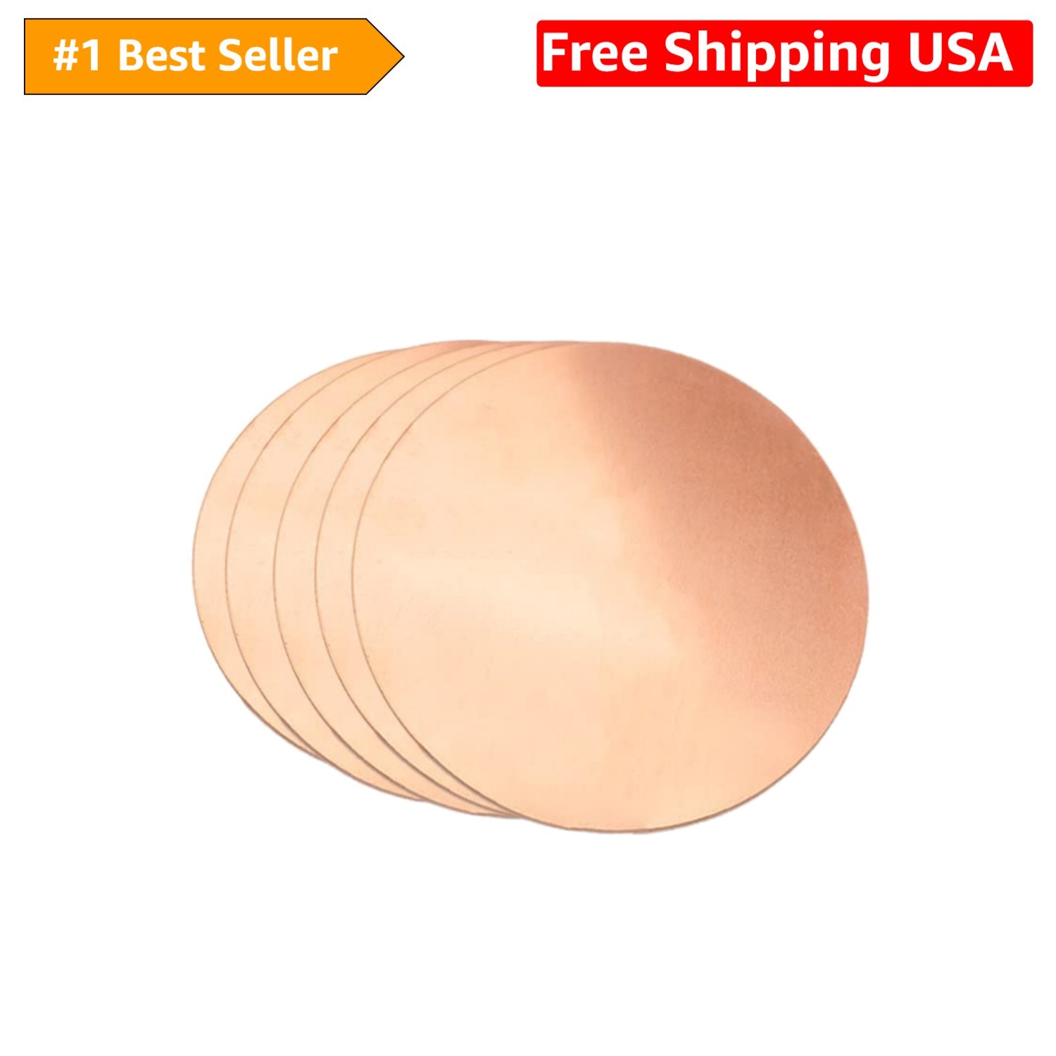 5 Pack of 3” Reddish-Brown Copper Plates – Perfect for Crafting & Engraving